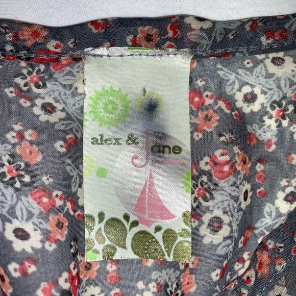 Alex & Jane Maternity Sheer Floral Empire Blouse - Picture 4 of 6
